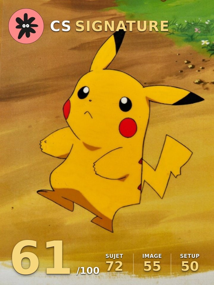 Pikachu surpris en train de bouder